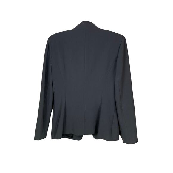 St. John Grey High Neck Luxury Workwear Capsule Jacket Size 8 Professional - Picture 2 of 6